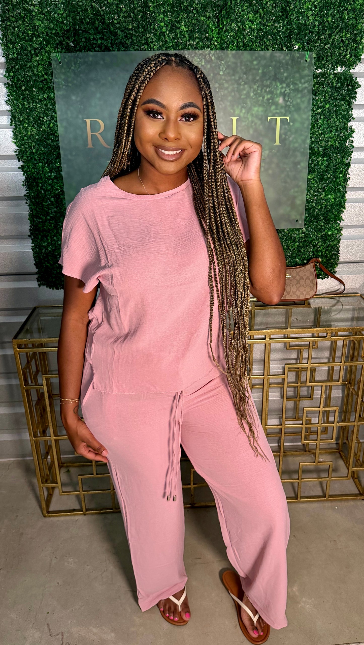 Soft Life Pants Set — Blush