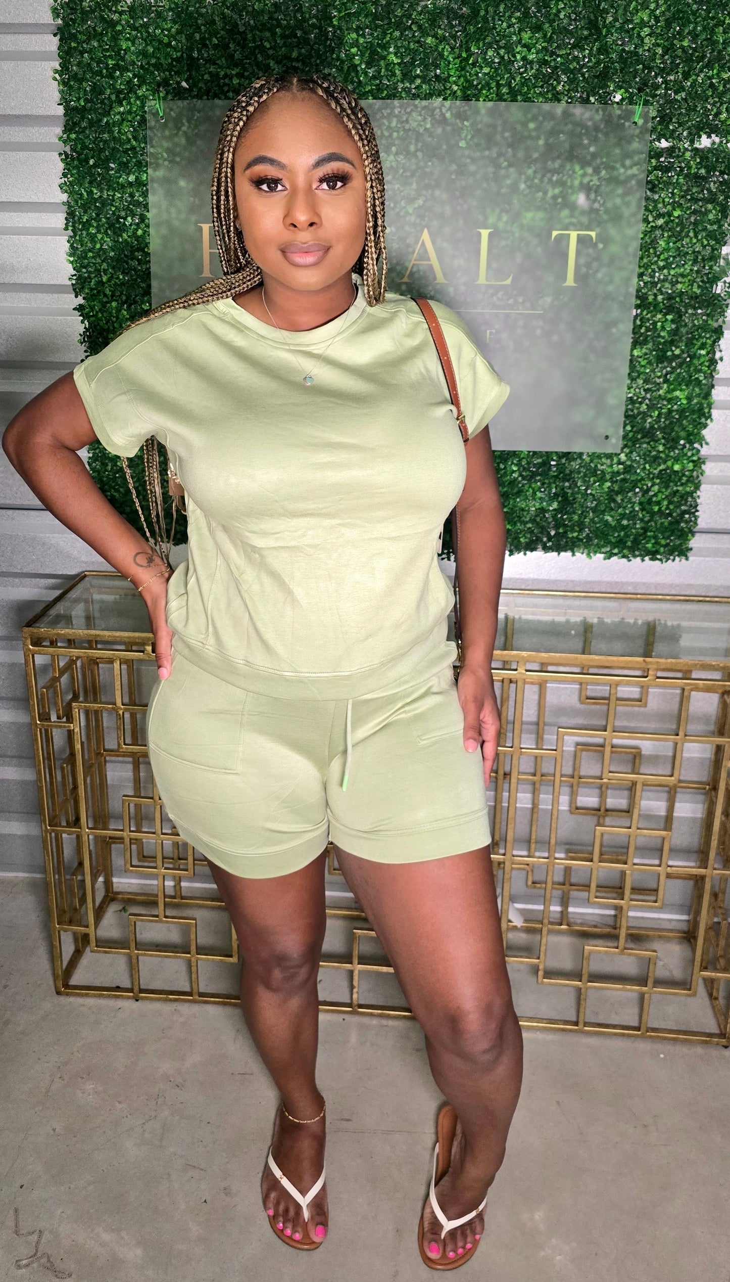 Everyday Ease Short Set — Sage