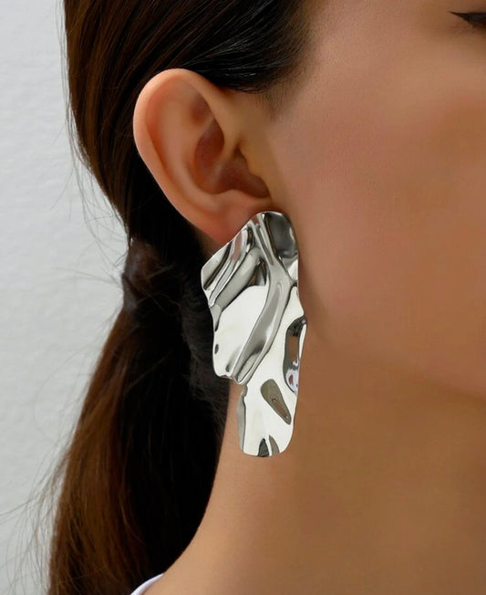 The Silver Fold Earrings