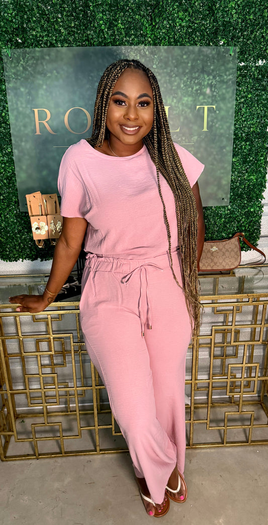Soft Life Pants Set — Blush