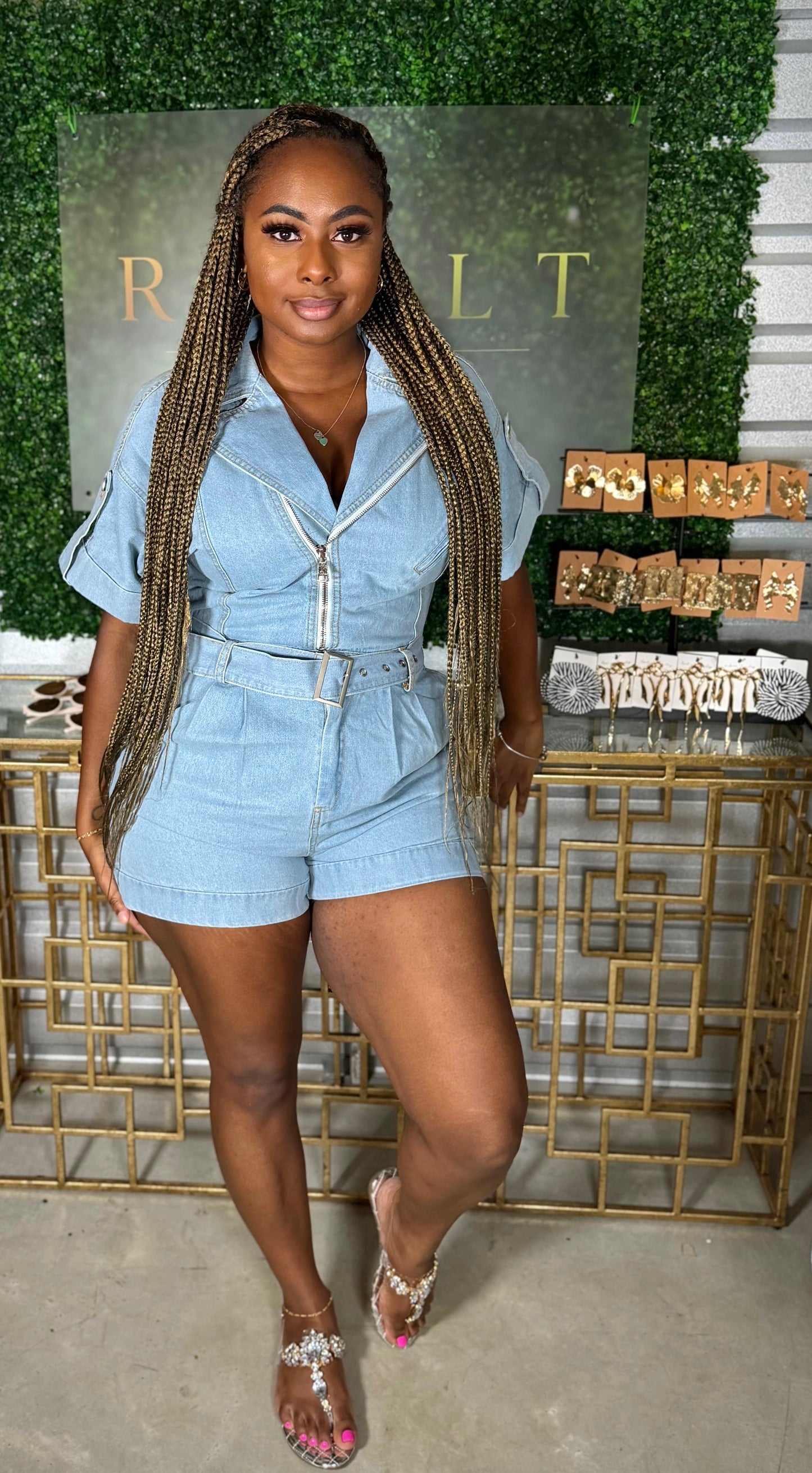 The Downtown Denim Romper